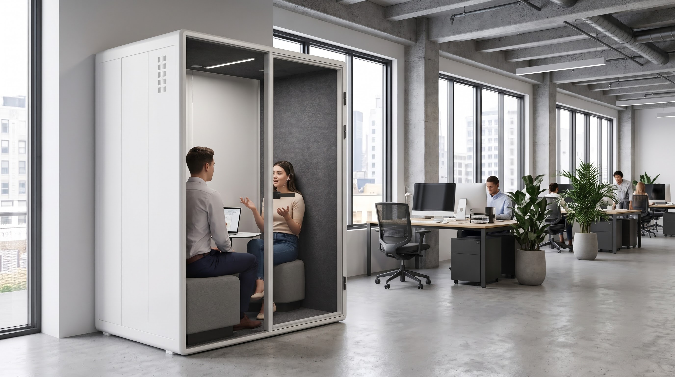MuteOffice KUBO DUO w aranżacji biurowej